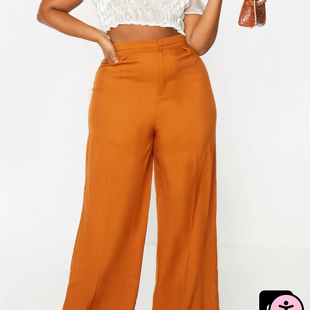 PLT Rust Wide Leg Pants